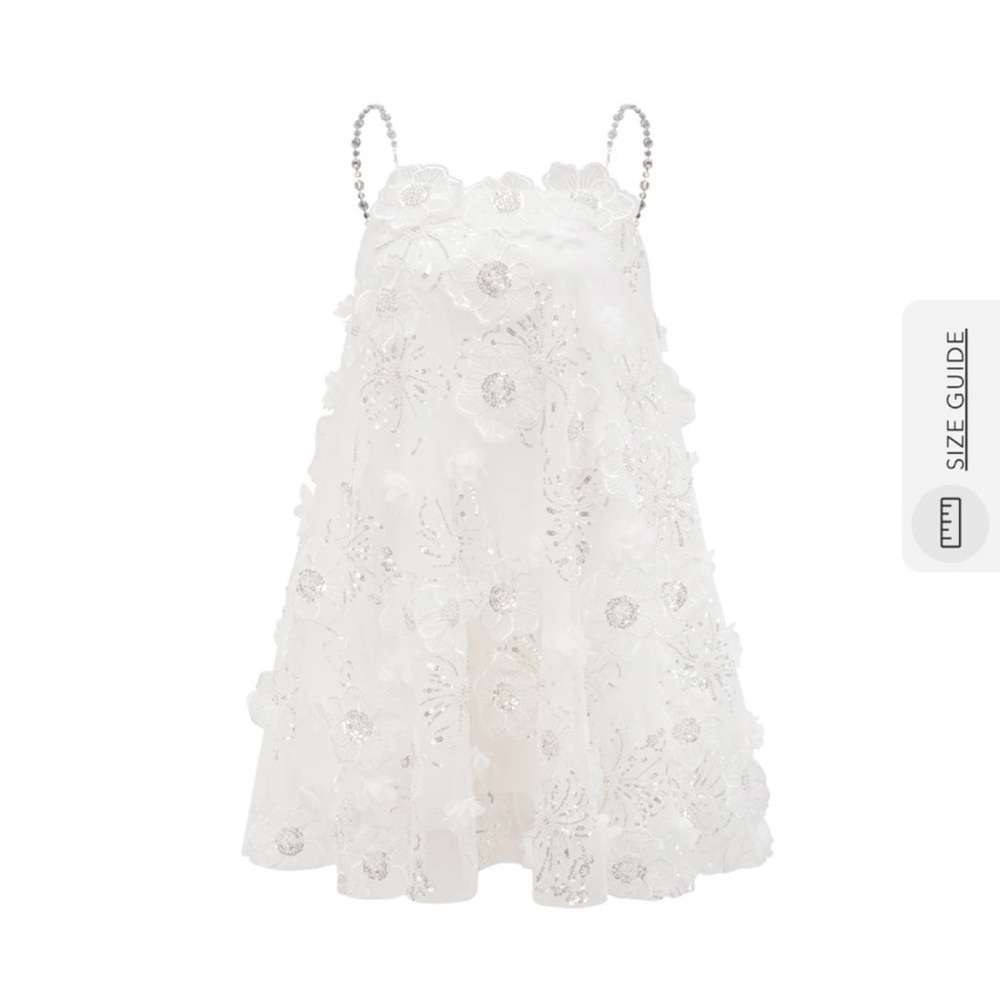 Suzette crystal-embellished floral mini dress - Bridal